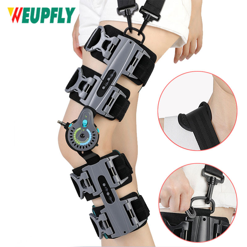 Hinged Knee Brace ROM Knee Immobilizer Brace Leg Braces Orthopedic Patella Knee Brace Knee Immobiliz