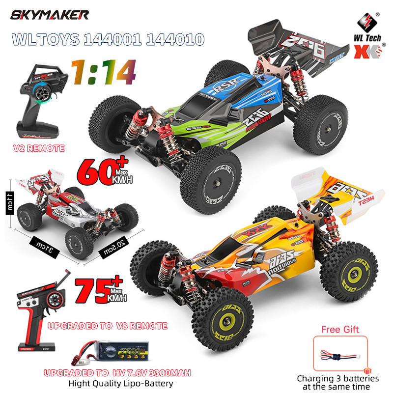 WLtoys 144001 144010 Brushless 1:14 2.4G RC Car 4WD Electric High Speed Off-Road Remote Control
