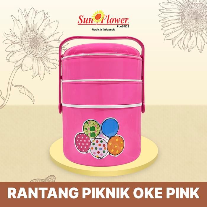 Rantang Susun / Rantang Besar / Rantang Piknik Oke Sun Flower