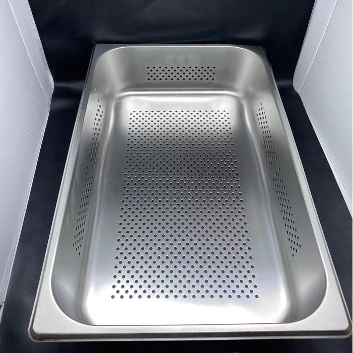 Perforated 1/1 10cm gastronom food pan chafing dish insert stainless