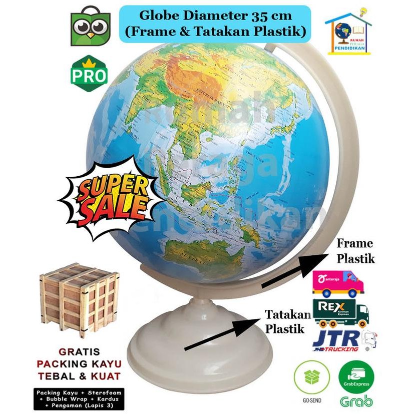 

TERBARU! GLOBE (BOLA DUNIA) DIAMETER 35 CM