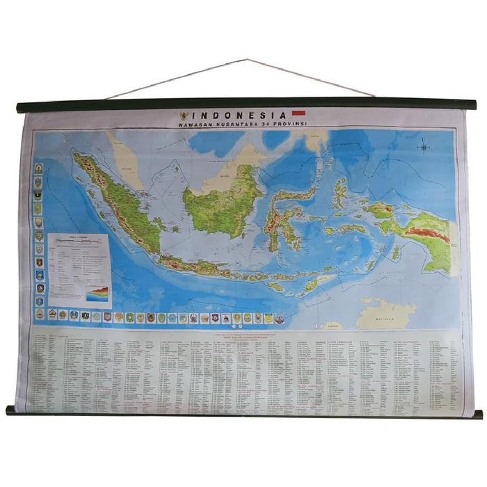 

PROMO! Peta INDONESIA 100 cm x 154 cm x 6 cm Atlas