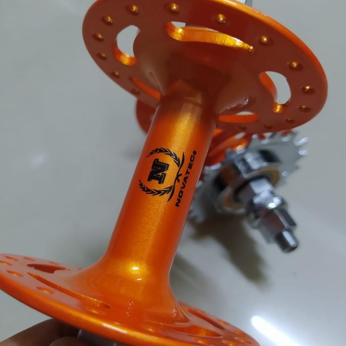 HUB NOVATEC FIXIE FIXED GEAR TRACK ALLOY 36H 17T ORANGE SOLID