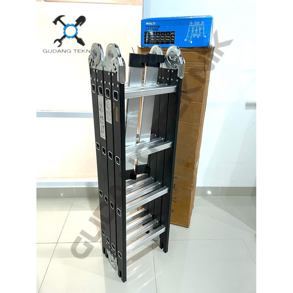 

Terlaris Tangga Lipat Multifungsi Aluminium 4,6M Mollar 4X4 Multipurpose Ladder
