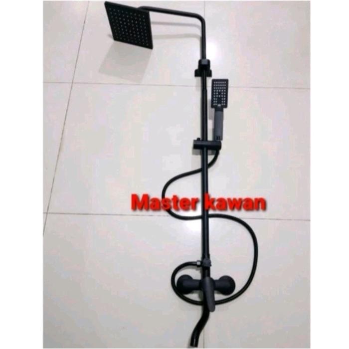 Murah Promo Shower Tiang Panas Dingin Hitam Black /Shower Column Panas Dingin Black