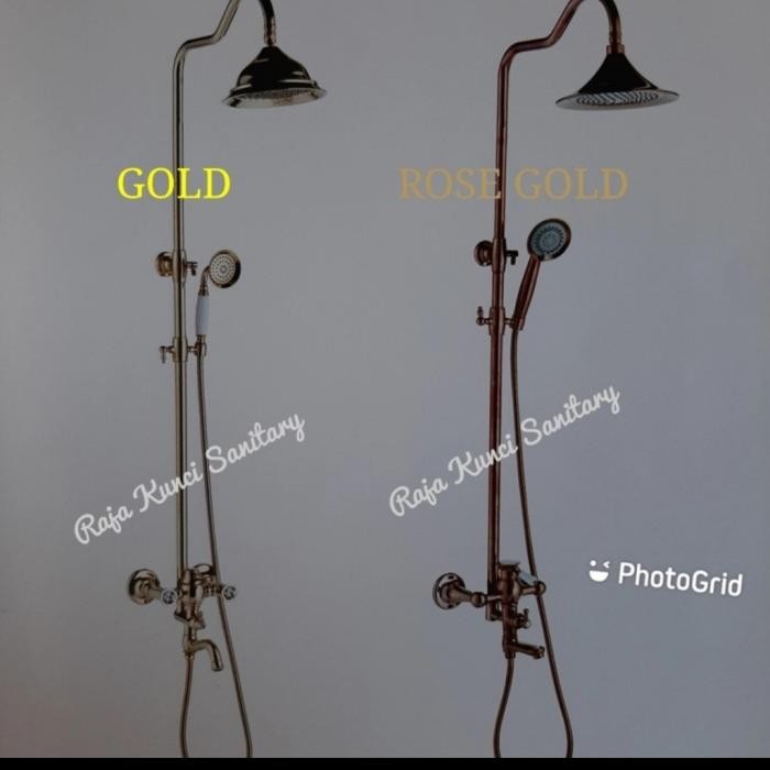 Paling Baik Shower Tiang/Column/Panas Dingin/Shower Set/Classic/Gold/Rose Gold