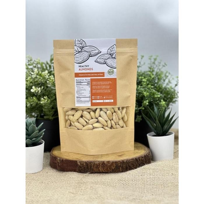 

Organic Paradise Raw Blanched Almond 500 Gram / Kacang Almond Kupas Kulit Mentah 500 Gram Usa Non