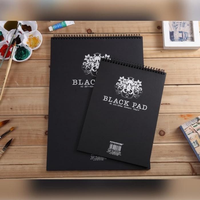 

POTENTATE BLACK PAPER WIRE SKETCH BOOK A4 - 120GSM KODE 1103