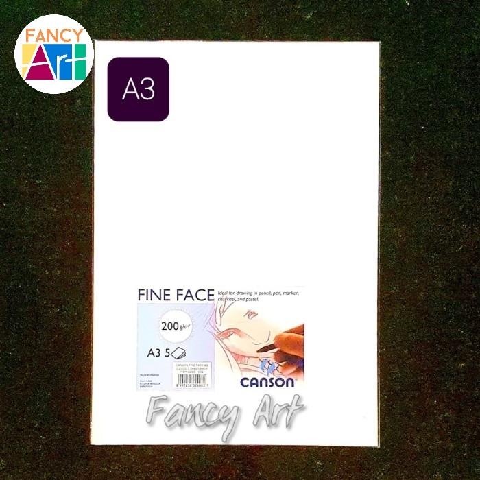 

CANSON FINE FACE PAPER A3 200GSM 5SHEETS / KERTAS GAMBAR KODE 304