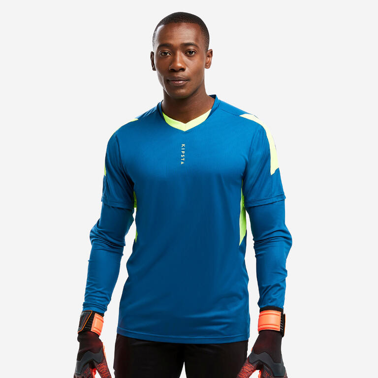 Decathlon KIPSTA Baju Jersey Kiper Dewasa F500 - Biru - 8562683