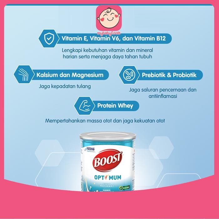 

BOOST Optimum Susu Nutrisi Vanila Dewasa dan Lansia 800gr 12.12 Bubuk Kaleng Dairy Milk Vanilla