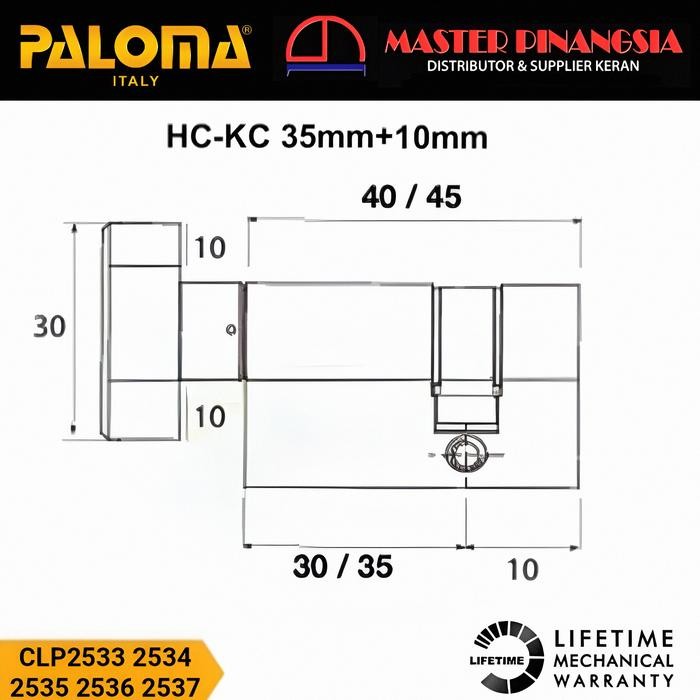 Paling Laris Paloma Cylinder Kunci Pintu Rumah Model Knob Silinder Kamuflase Setengah Half Prime