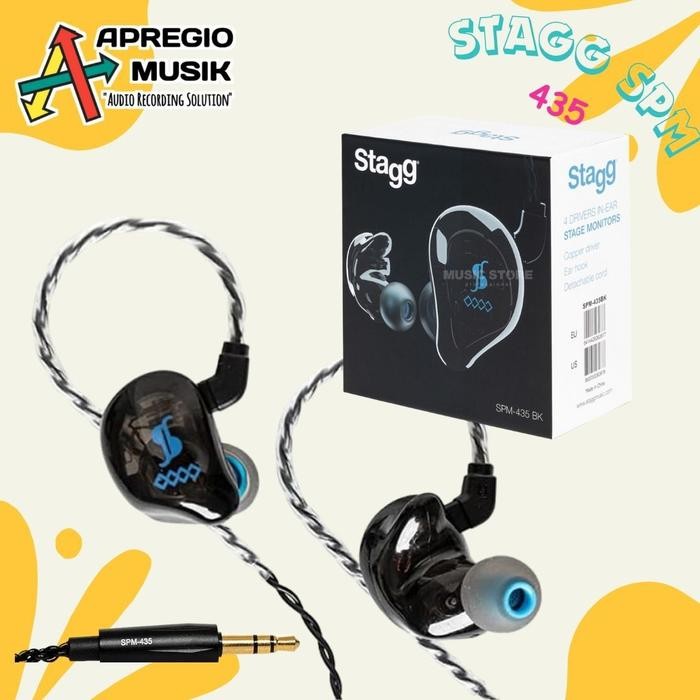Stagg 435 Spm 435 Spm435 4 Dynamic Driver In Ear Monitor Earphone Iem Headset Panggung