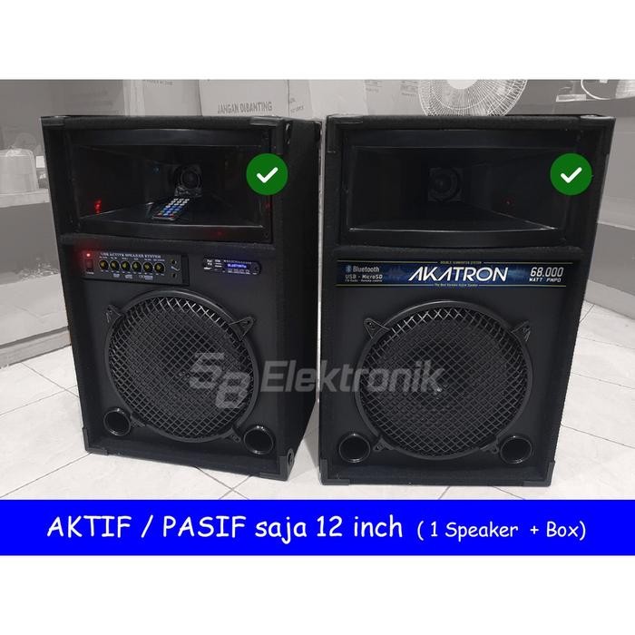 1 Box Speaker Aktif Atau Pasif 12 Inch Inchi Subwoofer Bluetooth
