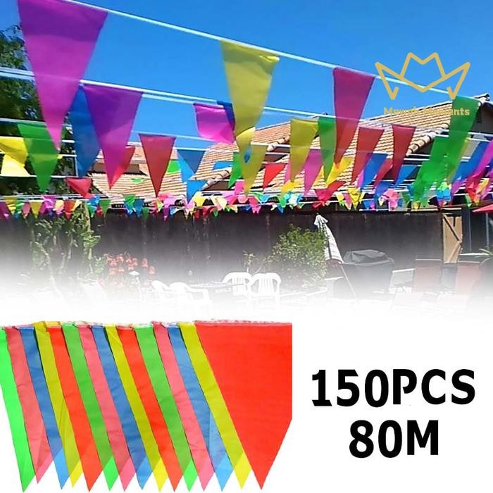 

Terlaris 80 Meter Bendera Kecil Warna Warni Bendera Warna Warni Segitiga Warna cerah SALE