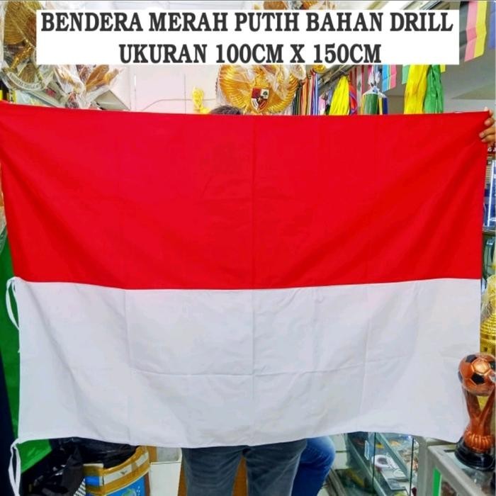 

Terlaris bendera merah putih bahan drill ukuran 100 x 150cm SALE