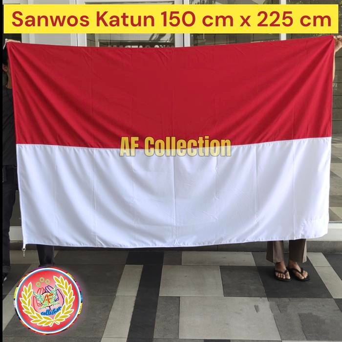 

Terlaris Bendera Merah Putih Bahan Sanwos Katun 150 cm x 225 cm Pakai Pengait SALE