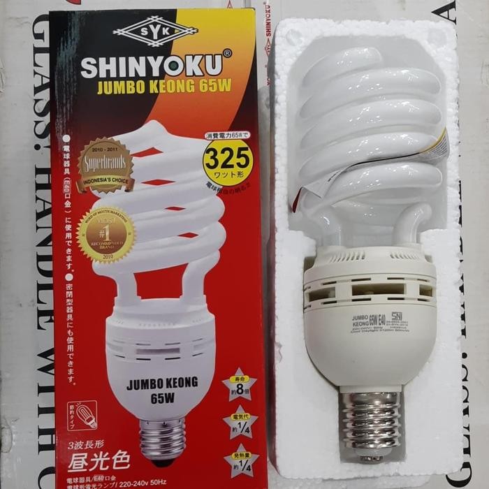 SHINYOKU LAMPU LHE SPIRAL 65W E40 PUTIH