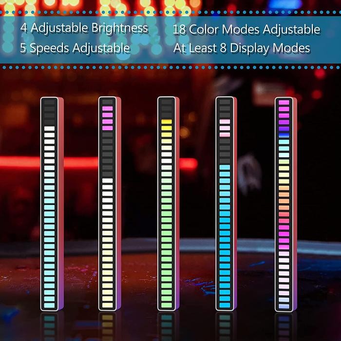 Lampu Led Sensor Suara VU Meter Levels Light Audio Spectrum Display Rh