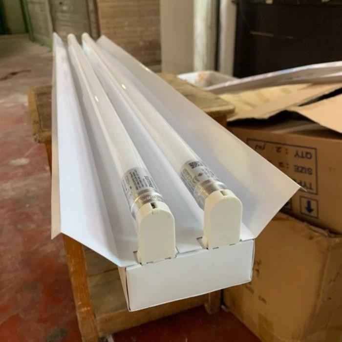 KAP LAMPU TKO 2x36/2x16WATT + LAMPU NEON T8 LED PHILIPS 16 WATT ISI 2