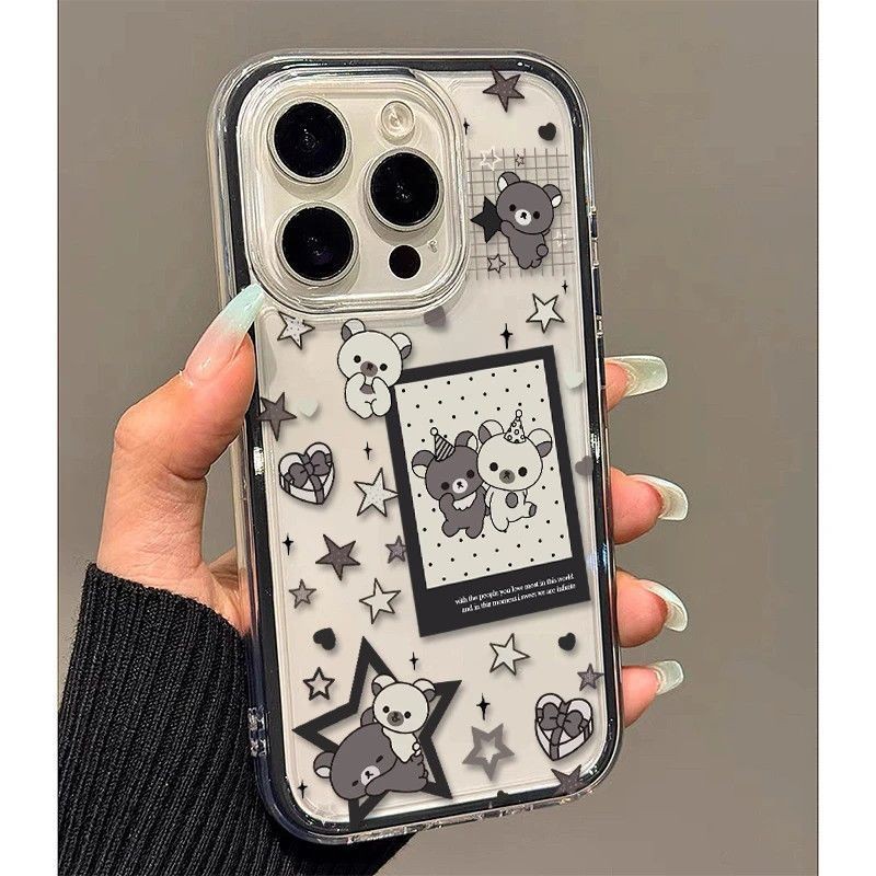 Cewek Unik Anti Kuning Beruang Case Hp Samsung S25 Fe S24 Fe S25 Ultra M55 S23 Fe S22 Ultra M23 S24 