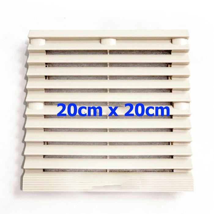 FAN FILTER PLASTIK 20 x 20cm / 8 INCH COVER KIPAS PLASTIK KOTAK