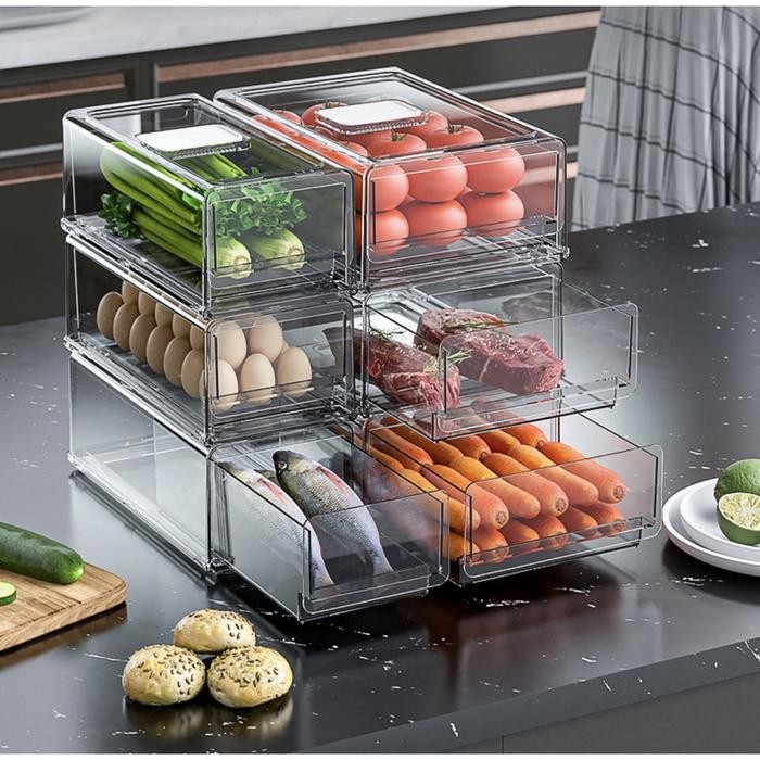 PREMIUM ZENKotak Penyimpanan Makanan Kulkas Food Storage kotak container Kulkas Laci