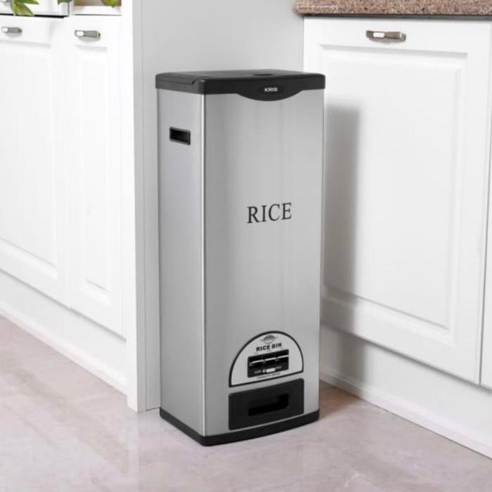PREMIUM Rice Box 30 KG Krischef Tempat Penyimpanan Beras 30Kg