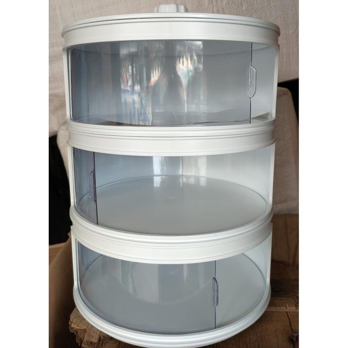 PREMIUM Rak makanan tudung saji tempat makanan rak susun 3 rak penyimpanan