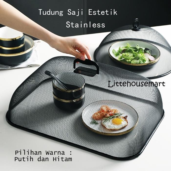 PREMIUM Tudung Saji Estetik / Penutup Makanan Minimalis / Rectangular Mesh Food Cover - Tudung Saji