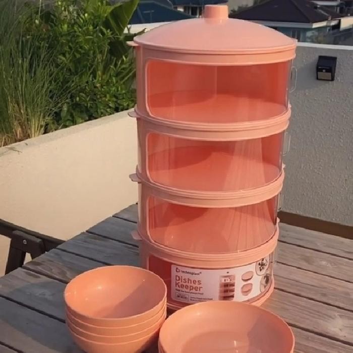 PREMIUM Tudung Saji Susun Technoplast Dish Keeper 4 Susun