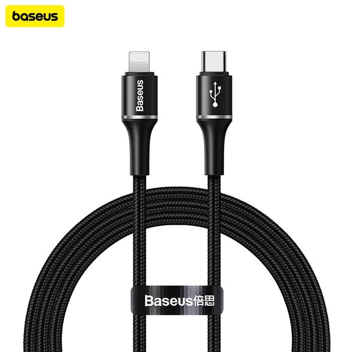 PREMIUM BASEUS Halo Data Cable Type-C to iP PD 20W 1m Kabel Ponsel
