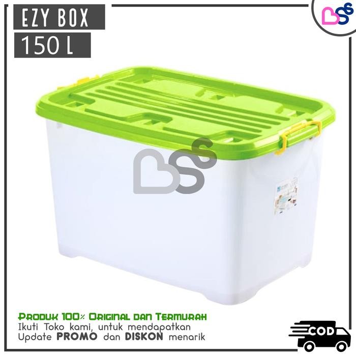 PREMIUM CONTAINER PLASTIK EZY UKURAN 150 LITER BOX CONTAINER KOTAK PENYIMPANAN JUMBO BESAR