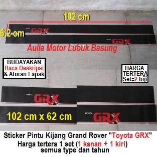 PREMIUM sticker stiker strip pintu toyota grx kijang grand rover semua tahun