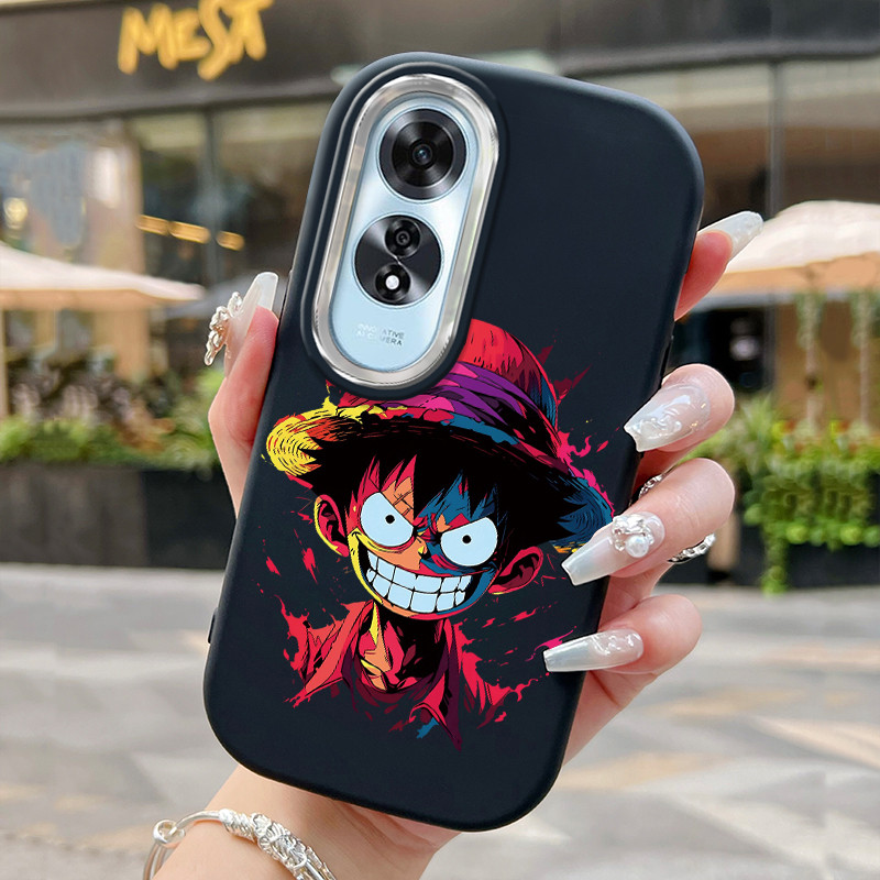 Casing Hp Untuk OPPO A60 Case Kasing Anime Luffy Softcase Cesing pelindung lembut Silikon cair Kesin
