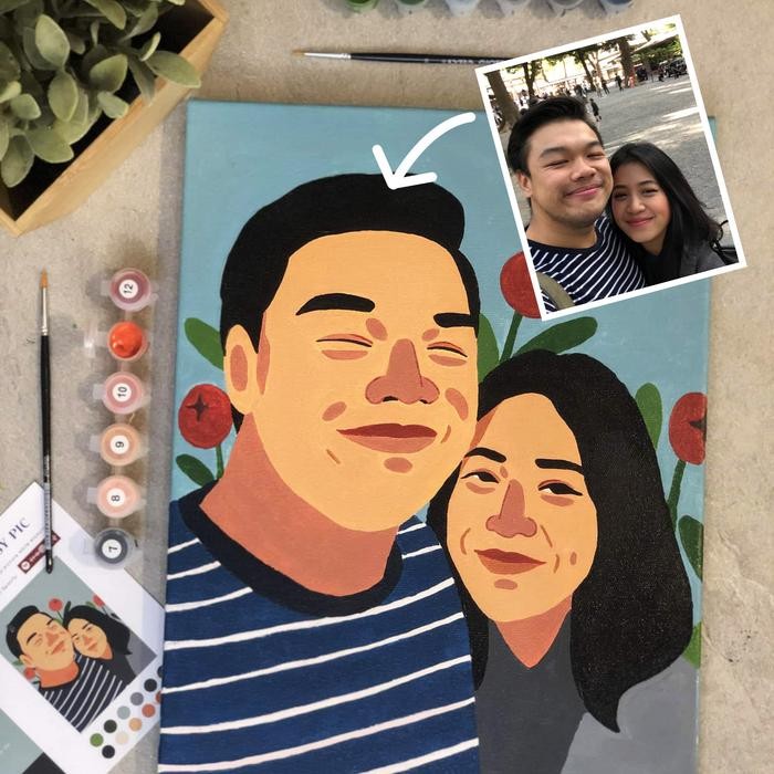 

Custom Paint by Number Illustration dari Photo atau Portrait