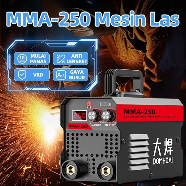 DOMHOAI Mesin Las Inverter Las Listrik MMA-400 Mesin Las IGBT Tampilan Digital Definisi Tinggi