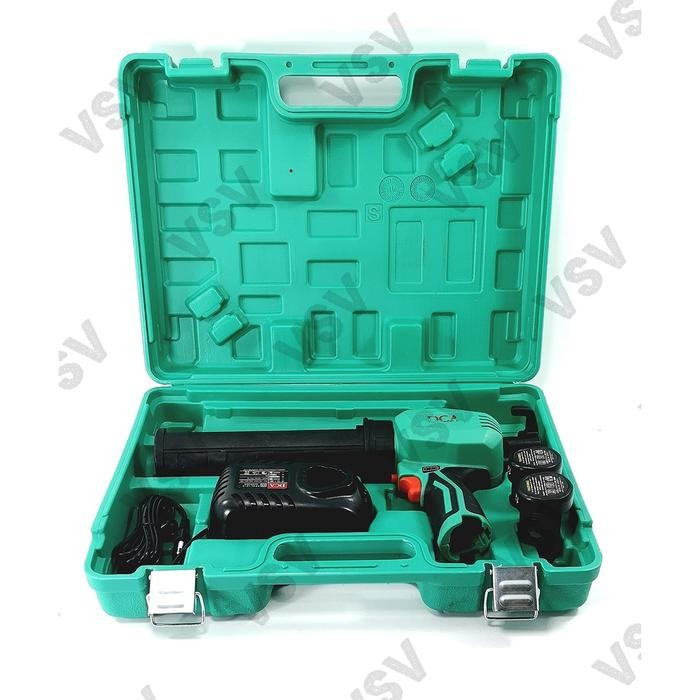 Spesial Dca Cordless Caulk Gun Adpj12 Tembakan Silikon Battery Dca