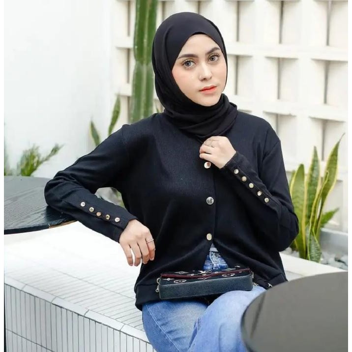 STARLA CARDIGAN RAJUT PREMIUM / CARDIGAN BASIC KANCING TEBAL / CARDIGAN RAJUT KANCING INARA