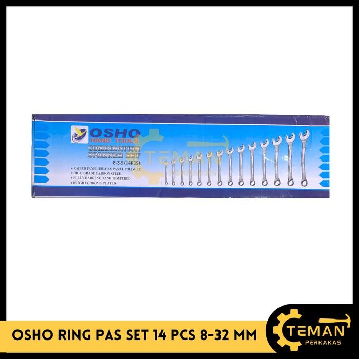 Mantab Osho Japan Kunci Ring Pas Set 14 Pcs 8-32 / Combination Wrench Spanner