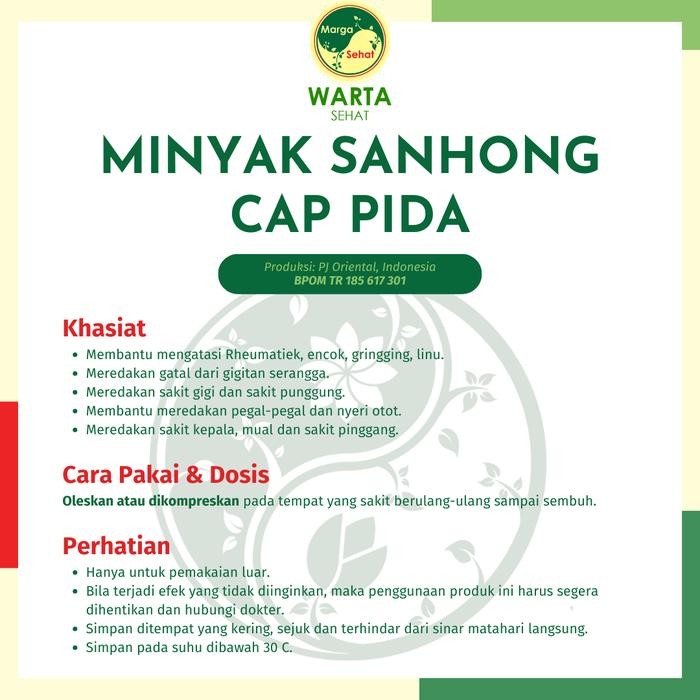 GOSOK SANHONG CAP PIDA 50 ml masih ready