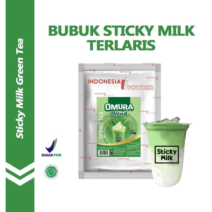

Bubuk Minuman Es Sticky Milk Premium Rasa Matcha / Green Tea 1 Kg Mengandung Gula Susu Dan Krimer Es