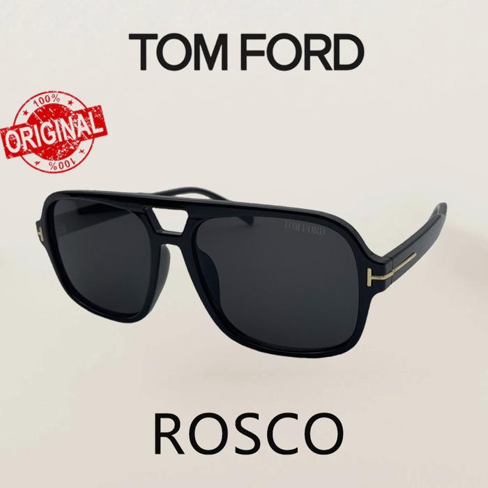 BISA E-FAKTUR 100% OriginalKacamata Hitam TOM FORD Sunglasses Polarized ROSCO E5159 Hitam Glosy