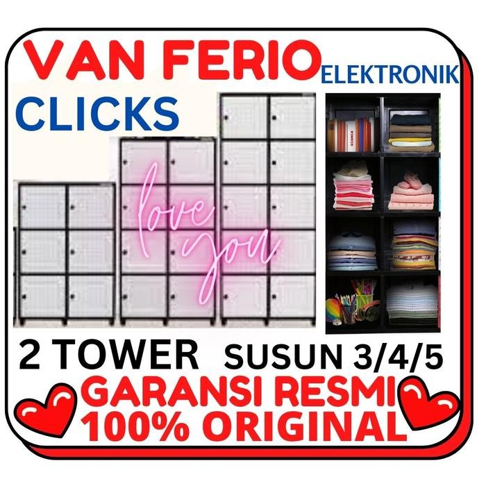 Tabitha Clicks Lemari Pakaian Plastik Mini Loker Serbaguna Minimalis