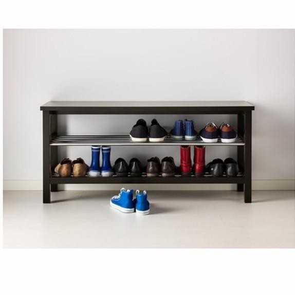 Rak Sepatu Dengan Tempat Duduk Kokoh 108X50Cm _Hitam