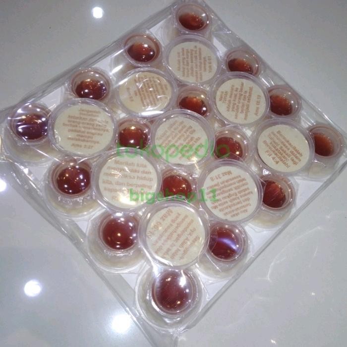 

Sale Hosti Perjamuan Kudus 1 Pak Isi 25 Set / Hosti Ayat Dan Anggur