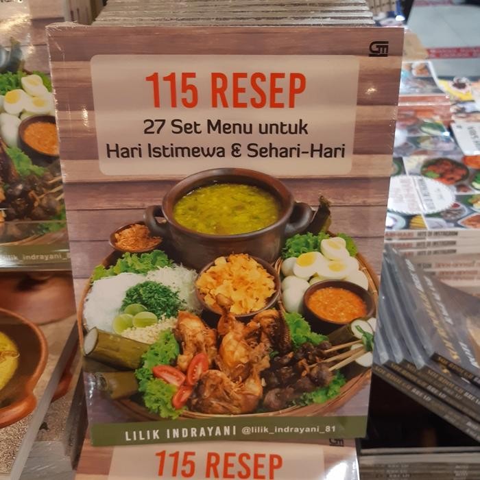 

MURAH Buku 115 Resep 27 set menu untuk hari istimewa dan sehari hari Lilik Kode 703