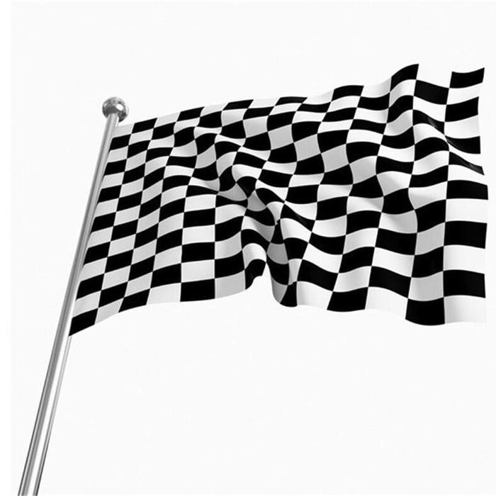 

Terlaris The Checkered Flag / Bendera Kotak Hitam Putih Balapan Race SALE