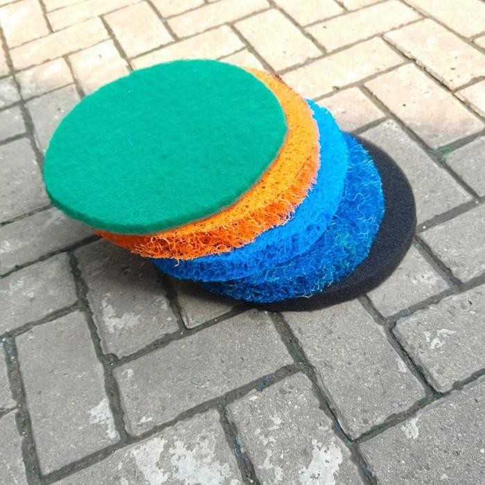 Japmat AC Biru / Japmat orange / Japmat Original / greenwool / busa hitam bentuk BULAT diameter 40 /