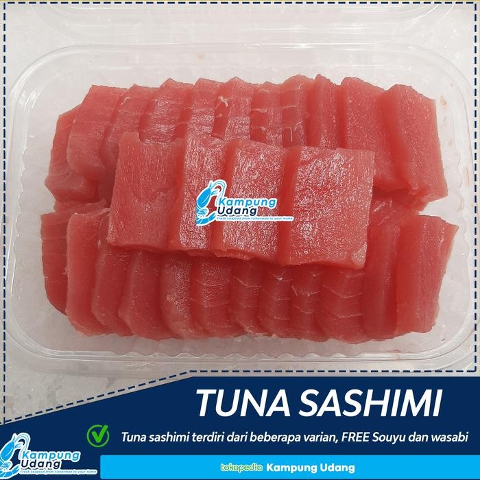 

Tuna Filet Sashimi Ready To Eat 500Gr Tuna Sashimi Free Souyu Wasabi